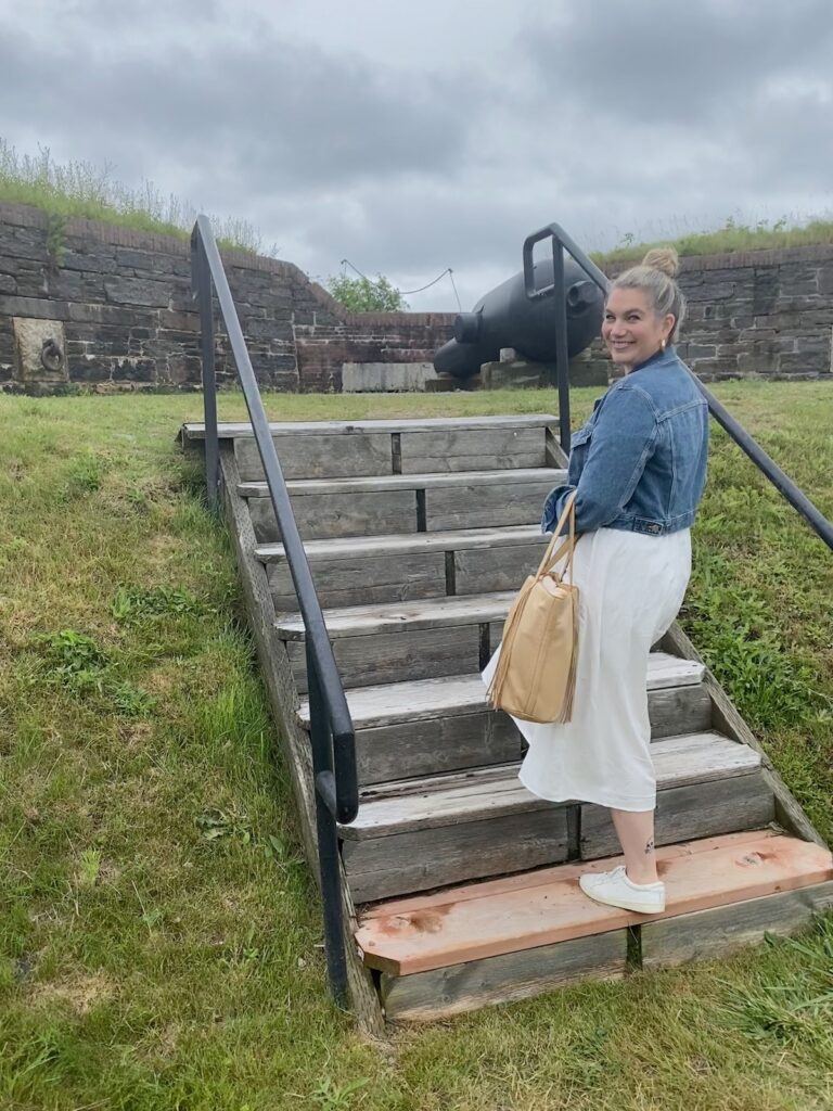 Brenna visiting Georges Island